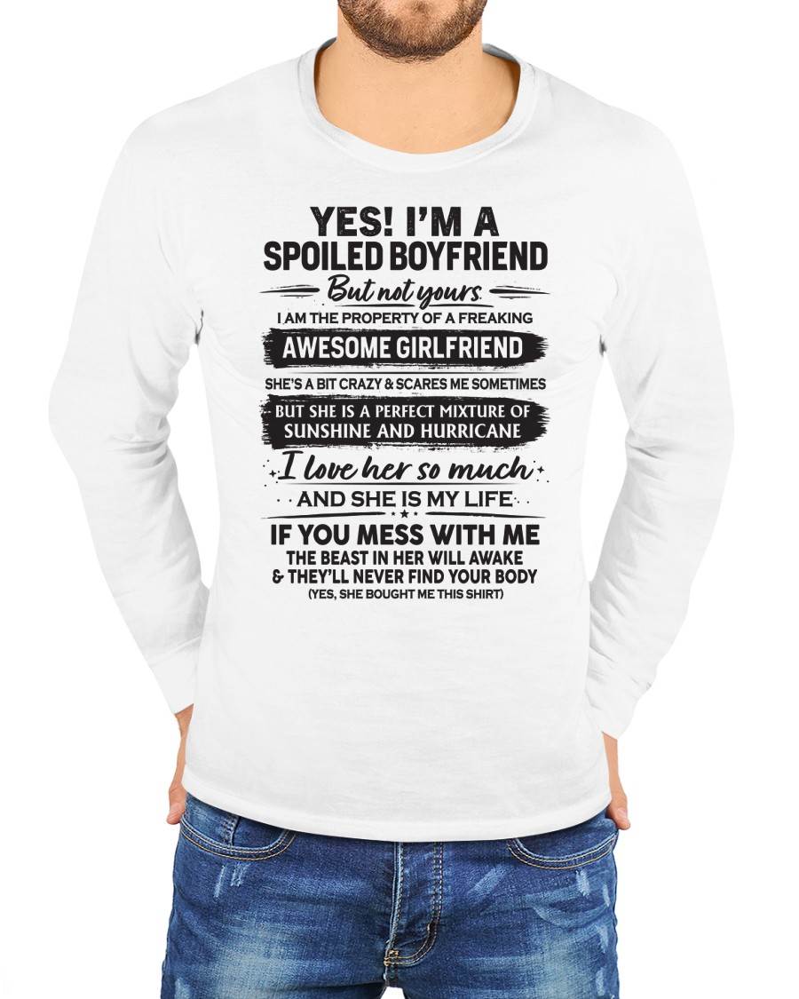 I'M A SPOILED BOYFRIEND - GIFT FROM WIFE/GIRLFRIEND - tracy00 (SKU26T-01250-00)