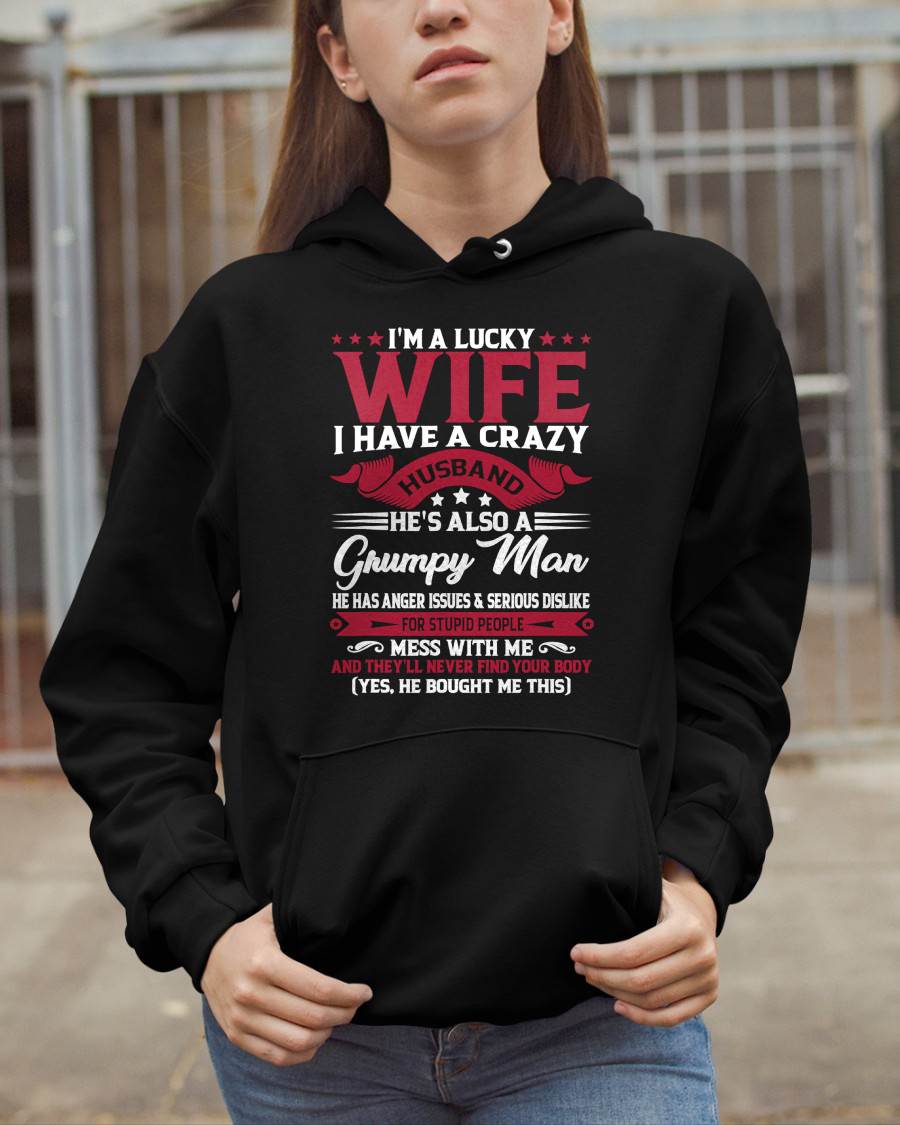 PERFECT T-SHIRT FOR MY LUCKY WIFE - GIFT FROM HUSBAND - tracy00 (SKU10-156-00)