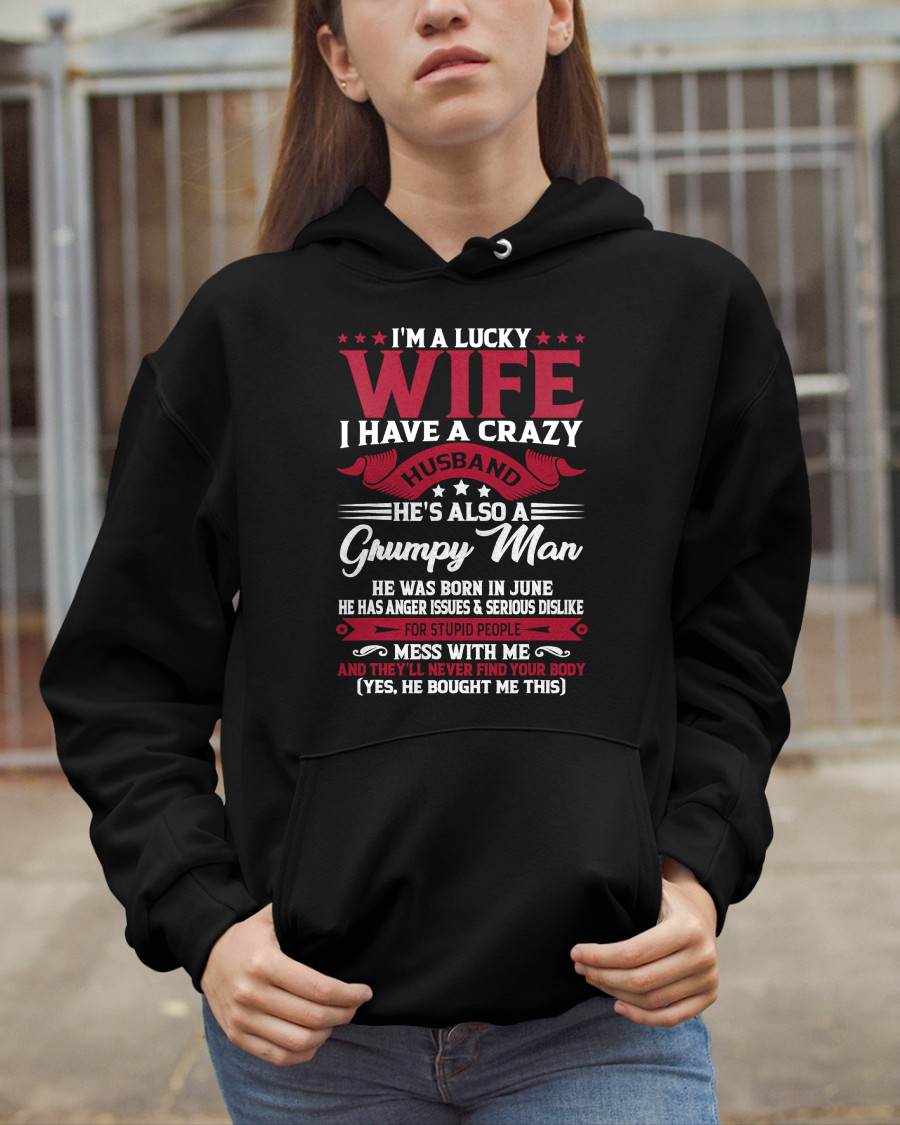 JUNE - PERFECT T-SHIRT FOR MY LUCKY WIFE - GIFT FROM HUSBAND - tracy06 (SKU10-156-06)