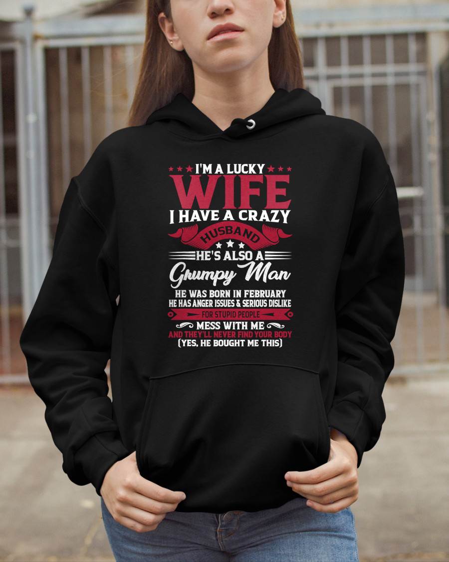 FEBRUARY - PERFECT T-SHIRT FOR MY LUCKY WIFE - GIFT FROM HUSBAND - tracy02 (SKU10-156-02)
