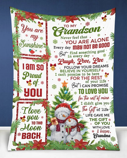 Perfect Gift FOR GRANDSON – COMFORT & WARMTH CHRISTMAS GIFT FROM GRANDMA Blanket TRACY00 (SKUB10-183)
