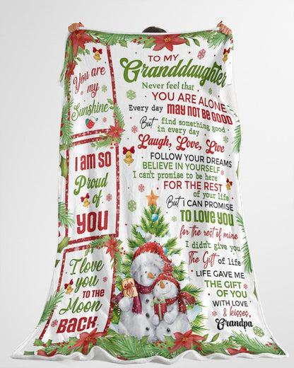 BLANKET FOR GRANDDAUGHTER – COMFORT & WARMTH CHRISTMAS GIFT FROM GRANDPA  Sherpa Fleece Quilt Blanket tracy00 (SKUB10-184)