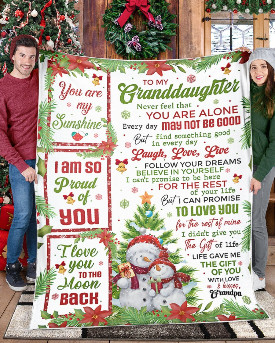 BLANKET FOR GRANDDAUGHTER – COMFORT & WARMTH CHRISTMAS GIFT FROM GRANDPA  Sherpa Fleece Quilt Blanket tracy00 (SKUB10-184)
