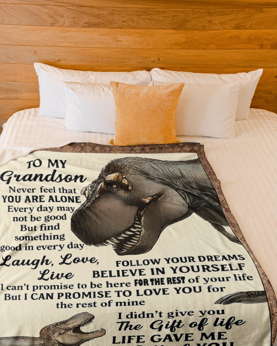 BLANKET FOR GRANDSON – COMFORT & WARMTH GIFT FROM GRANDPA  Sherpa Fleece Quilt Blanket tracy00 (SKUB-BLK-GPKL)