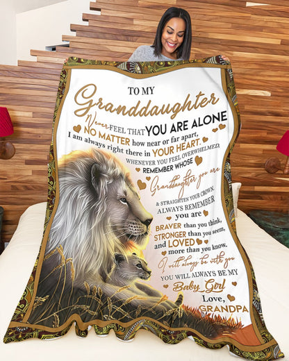 BLANKET FOR GRANDDAUGHTER – COMFORT & WARMTH GIFT FROM GRANDPA  Sherpa Fleece Quilt Blanket tracy00 (SKUB11-54)