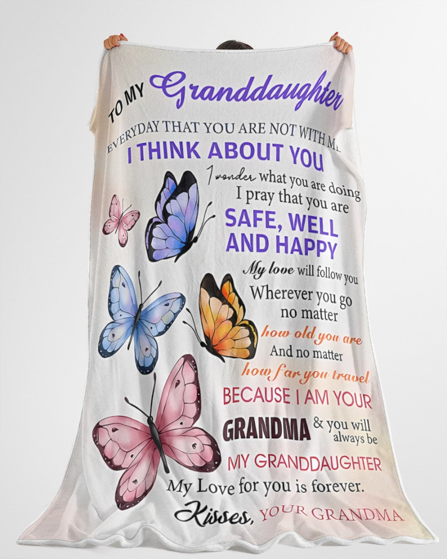 BLANKET FOR GRANDDAUGHTER – COMFORT & WARMTH GIFT FROM GRANDMA  Sherpa Fleece Quilt Blanket tracy00 (SKUB-BLK-GMD1)
