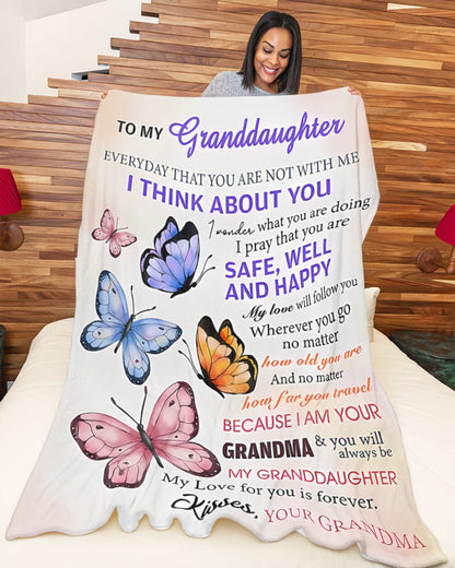 BLANKET FOR GRANDDAUGHTER – COMFORT & WARMTH GIFT FROM GRANDMA  Sherpa Fleece Quilt Blanket tracy00 (SKUB-BLK-GMD1)