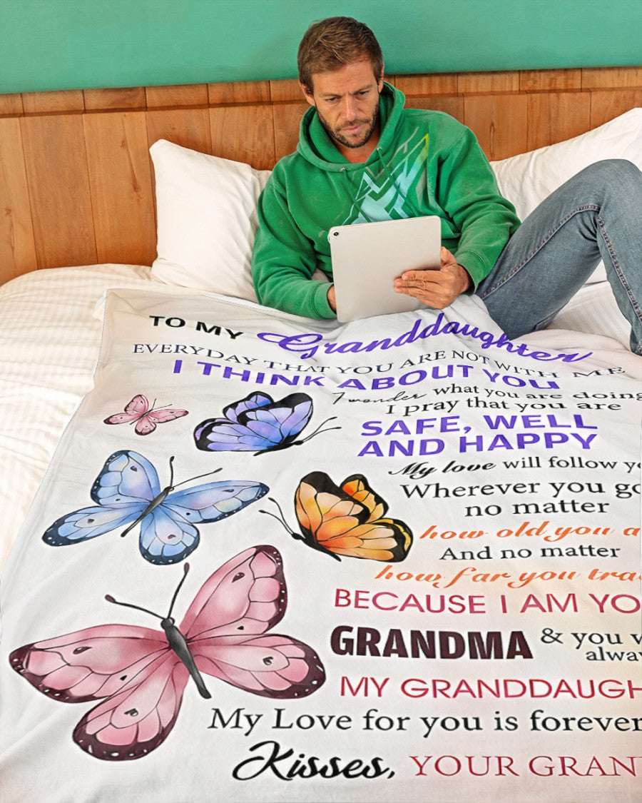 BLANKET FOR GRANDDAUGHTER – COMFORT & WARMTH GIFT FROM GRANDMA  Sherpa Fleece Quilt Blanket tracy00 (SKUB-BLK-GMD1)