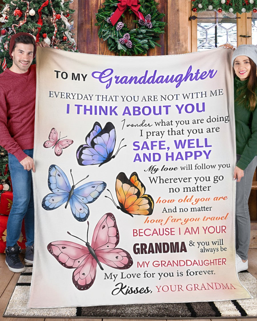 BLANKET FOR GRANDDAUGHTER – COMFORT & WARMTH GIFT FROM GRANDMA  Sherpa Fleece Quilt Blanket tracy00 (SKUB-BLK-GMD1)
