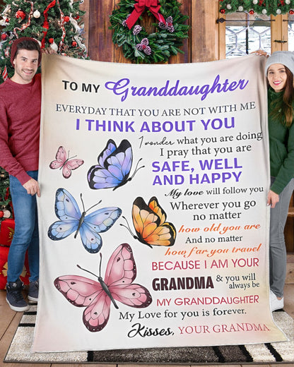 BLANKET FOR GRANDDAUGHTER – COMFORT & WARMTH GIFT FROM GRANDMA  Sherpa Fleece Quilt Blanket tracy00 (SKUB-BLK-GMD1)