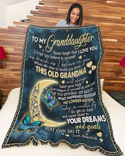 BLANKET FOR GRANDDAUGHTER – COMFORT & WARMTH GIFT FROM GRANDMA  Sherpa Fleece Quilt Blanket tracy00 (SKUB-BLK-GMD2)