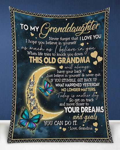 BLANKET FOR GRANDDAUGHTER – COMFORT & WARMTH GIFT FROM GRANDMA  Sherpa Fleece Quilt Blanket tracy00 (SKUB-BLK-GMD2)