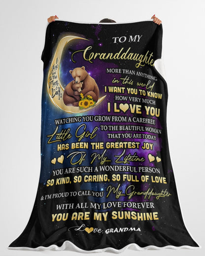 BLANKET FOR GRANDDAUGHTER – COMFORT & WARMTH GIFT FROM GRANDMA  Sherpa Fleece Quilt Blanket tracy00 (SKUB-BLK-GMD3)