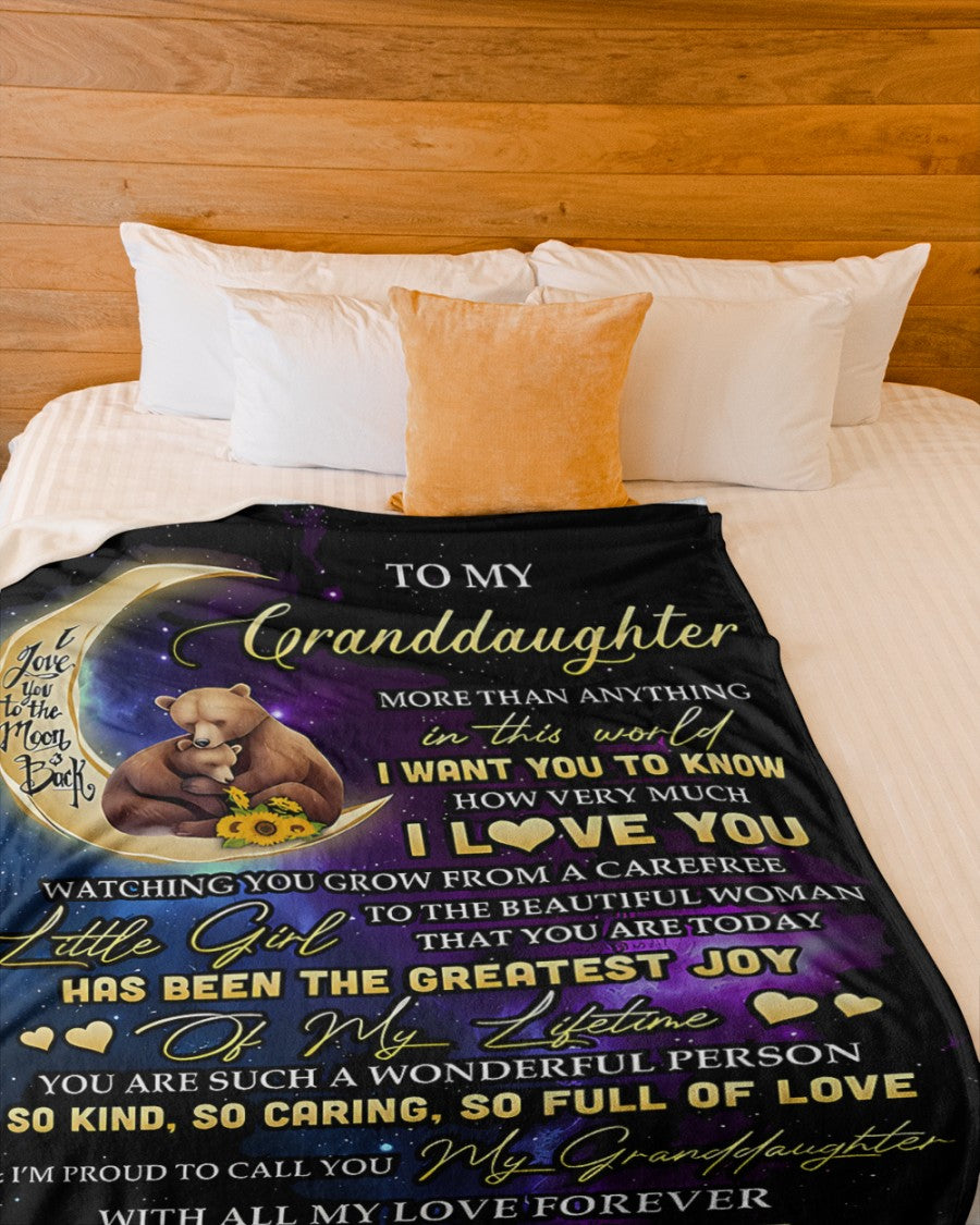 BLANKET FOR GRANDDAUGHTER – COMFORT & WARMTH GIFT FROM GRANDMA  Sherpa Fleece Quilt Blanket tracy00 (SKUB-BLK-GMD3)