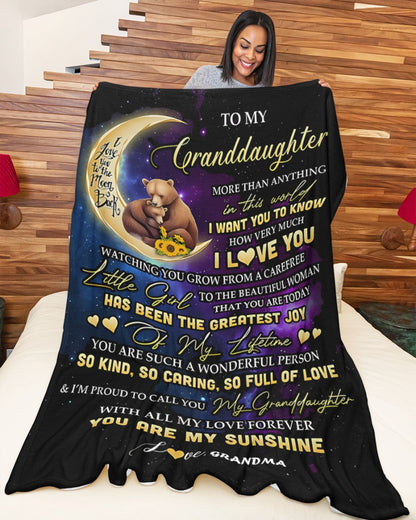 BLANKET FOR GRANDDAUGHTER – COMFORT & WARMTH GIFT FROM GRANDMA  Sherpa Fleece Quilt Blanket tracy00 (SKUB-BLK-GMD3)