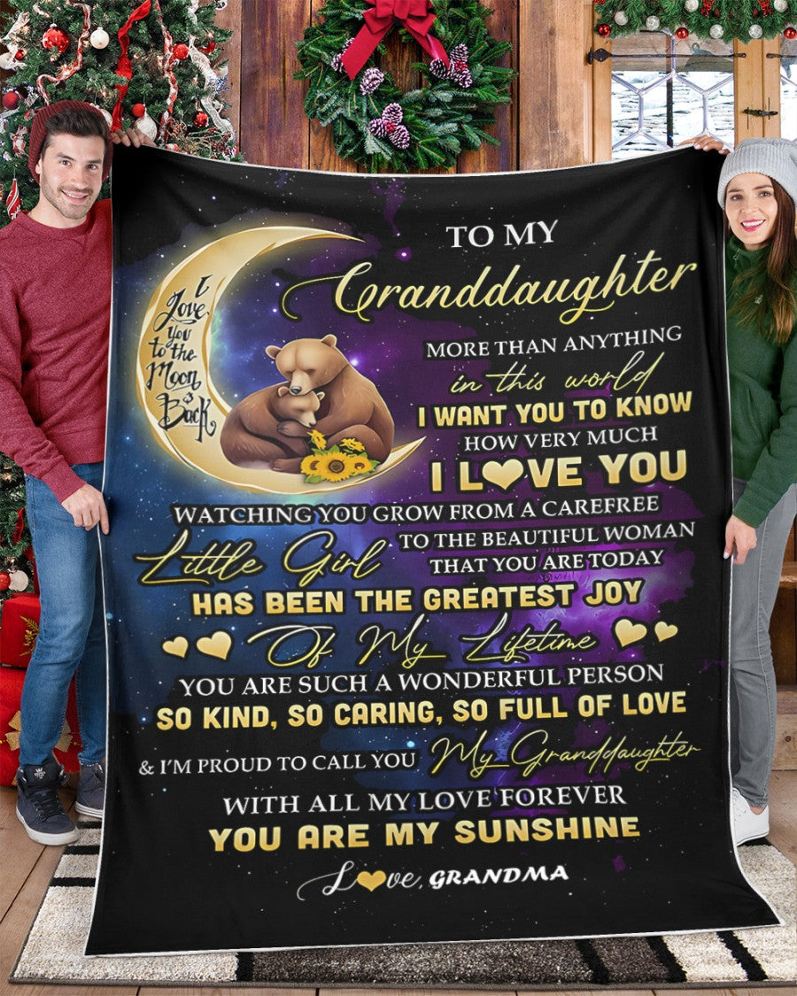 BLANKET FOR GRANDDAUGHTER – COMFORT & WARMTH GIFT FROM GRANDMA  Sherpa Fleece Quilt Blanket tracy00 (SKUB-BLK-GMD3)