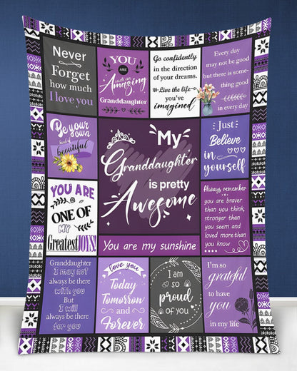 BLANKET FOR GRANDDAUGHTER – COMFORT & WARMTH GIFT FROM GRANDPARENTS  Sherpa Fleece Quilt Blanket tracy00 (SKUB11-BLK-03)