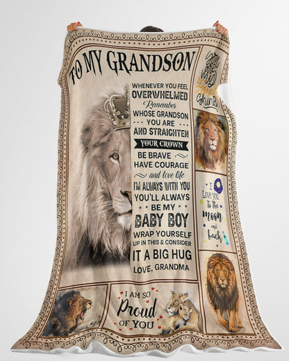 BLANKET FOR GRANDSON – COMFORT & WARMTH GIFT FROM GRANDMA  Sherpa Fleece Quilt Blanket tracy00 (SKUB12-BLK-02)