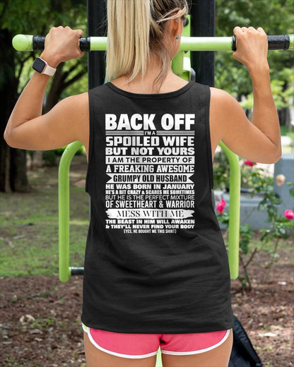 JANUARY - BACK OFF! I'M A SPOILED WIFE - GIFT FROM HUSBAND - tracy01 (SKU2604-322-01)