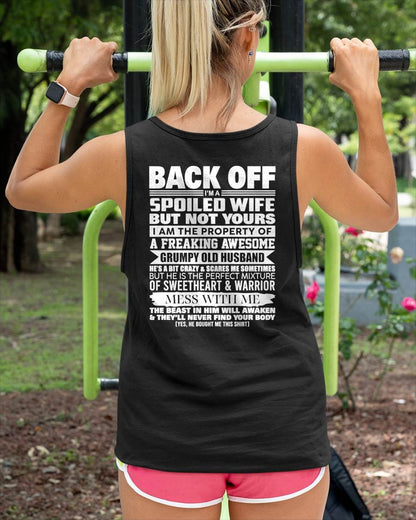 BACK OFF! I'M A SPOILED WIFE - GIFT FROM HUSBAND - tracy00 (SKU2604-322-00)