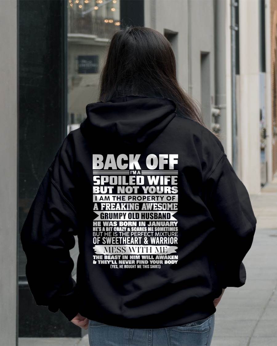 JANUARY - BACK OFF! I'M A SPOILED WIFE - GIFT FROM HUSBAND - tracy01 (SKU2604-322-01)