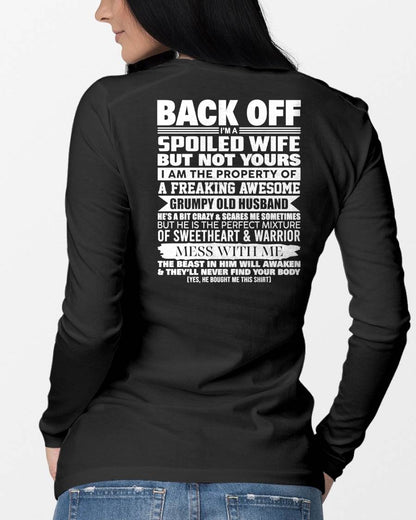 BACK OFF! I'M A SPOILED WIFE - GIFT FROM HUSBAND - tracy00 (SKU2604-322-00)