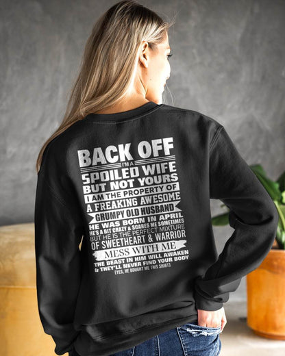 APRIL - BACK OFF! I'M A SPOILED WIFE - GIFT FROM HUSBAND - tracy04 (SKU2604-322-04)