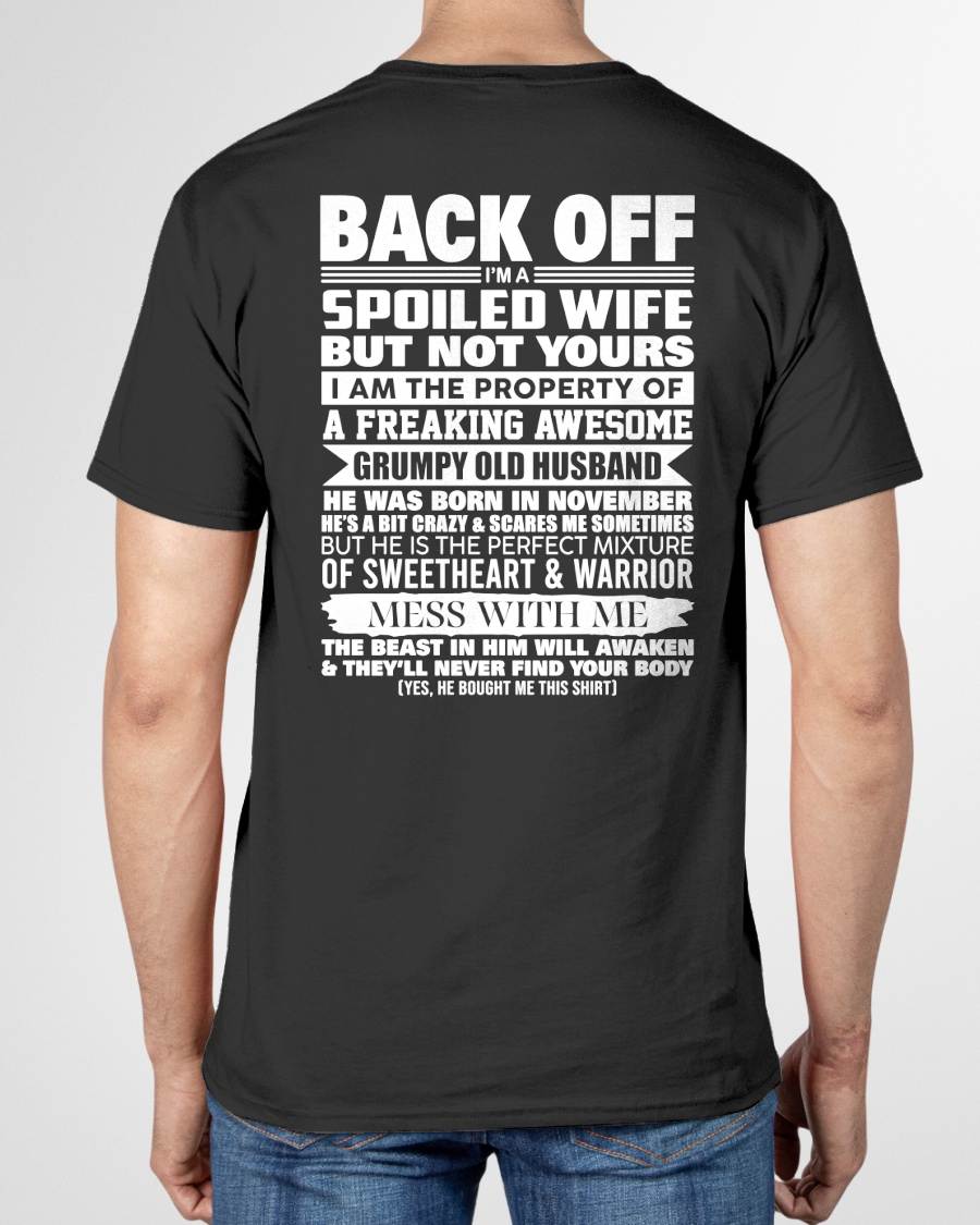 NOVEMBER - BACK OFF! I'M A SPOILED WIFE - GIFT FROM HUSBAND - tracy11 (SKU2604-322-11)