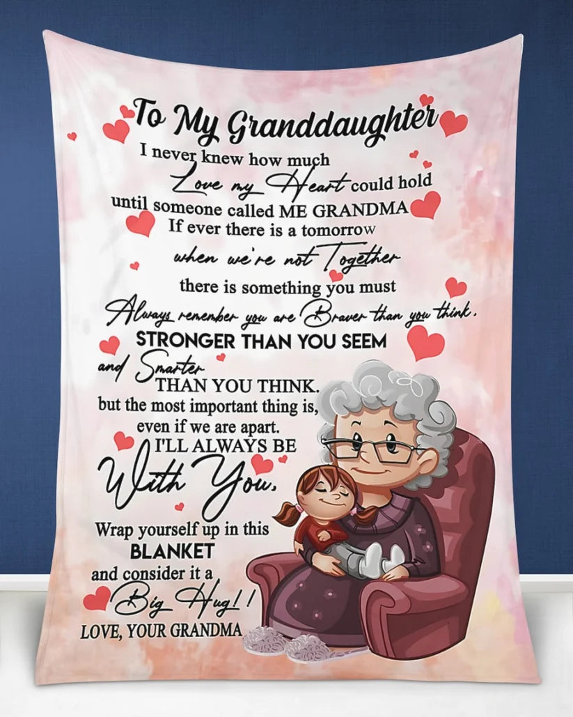 Blanket FOR GRANDDAUGHTER – COMFORT & WARMTH GIFT FROM GRANDMA Sherpa Fleece Quilt Blanket TRACY00 (SKUB06-79)
