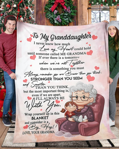 Blanket FOR GRANDDAUGHTER – COMFORT & WARMTH GIFT FROM GRANDMA Sherpa Fleece Quilt Blanket TRACY00 (SKUB06-79)