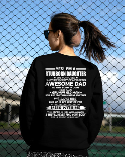 JUNE - I'M A STUBBORN DAUGHTER OF A AWESOME DAD From DAD - TRACY06 (SKU2607-132-06)