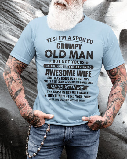 Awesome wife February - Perfect gift for husband From Wife - tracy02 (SKU96-68-02)