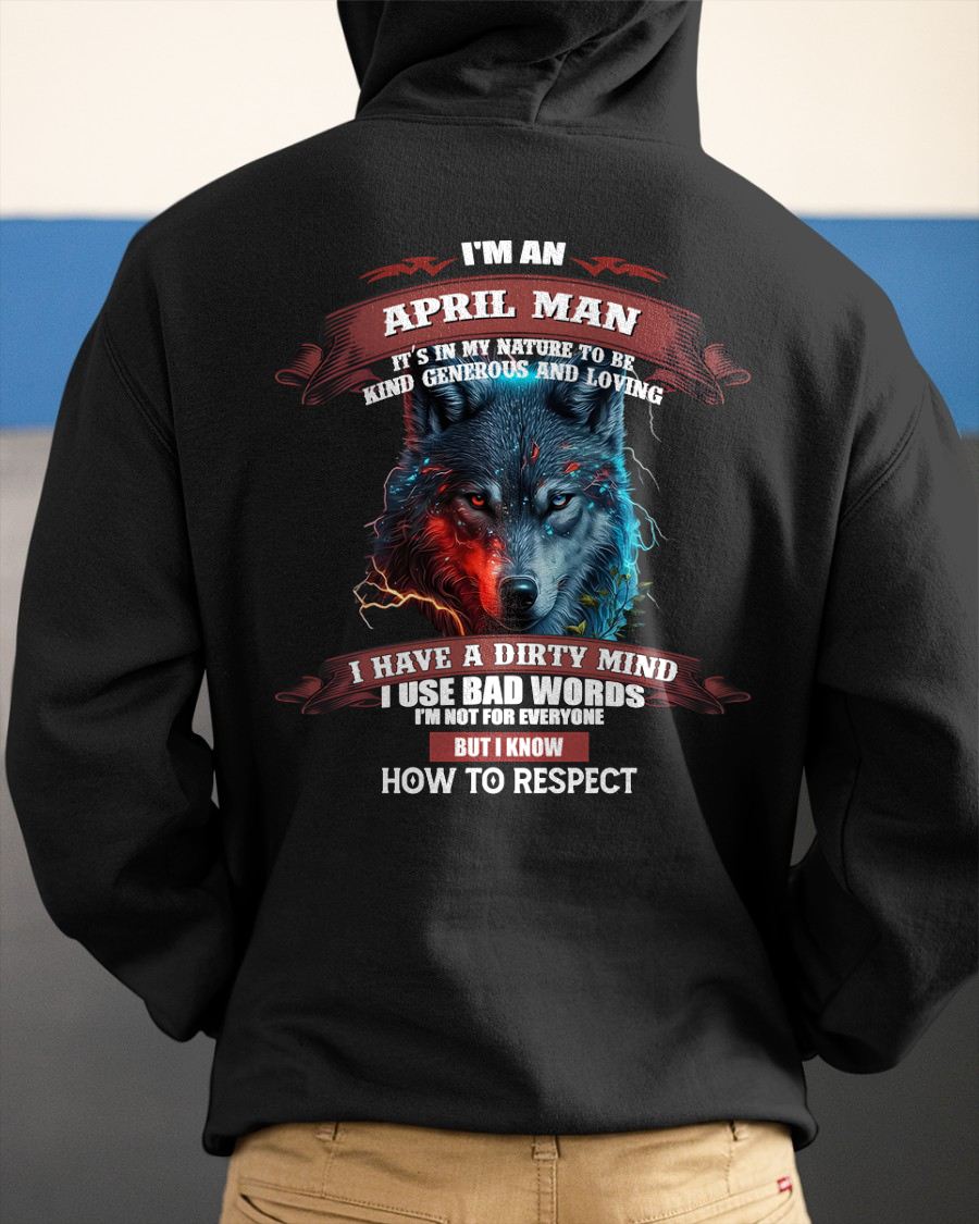 APRIL - KNOW HOW TO RESPECT - BIRTHDAY T-SHIRT FOR MEN - tracy04 (SKU12-162-04)