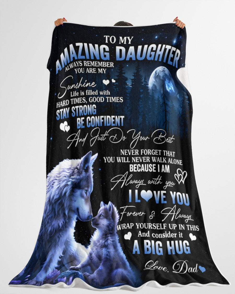 Special Gift "You are my sunshine" Blanket To Your Daughter  - From DAD TRACY00 (SKU2606-206)