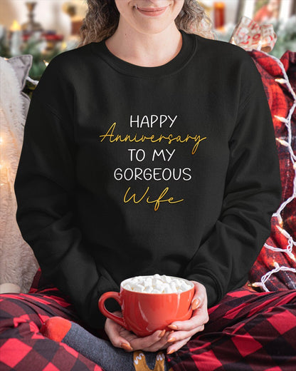 Happy Anniversary to My Gorgeous Wife Couples Idea T-Shirt For WOMAN - TRACY00 (SKU-TRAN-130505)