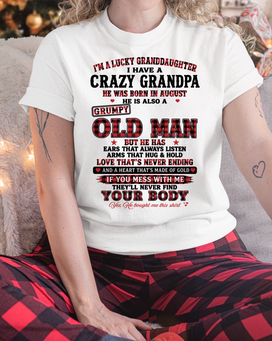 AUGUST - LUCKY GRANDDAUGHTER HAVE A GRANDPA From GRANDPA - TRACY08 (SKU2609-30-08)