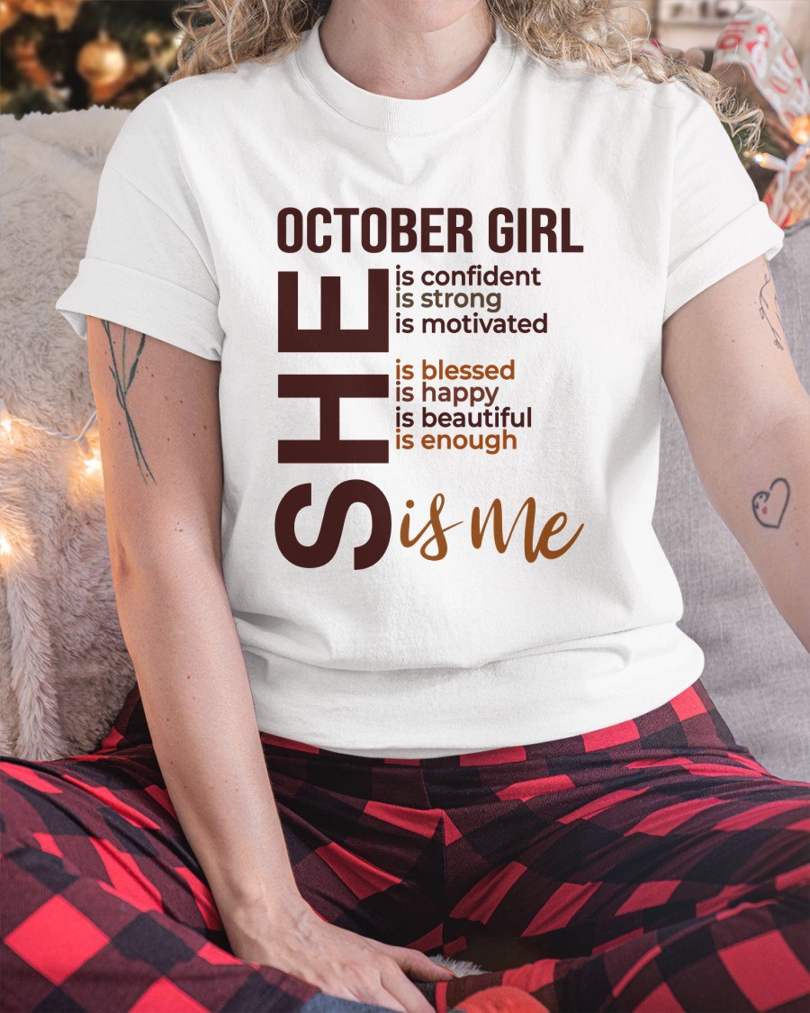 October - T-shirt For Woman Born In October - TRACY10 (SKU2605-04-10)