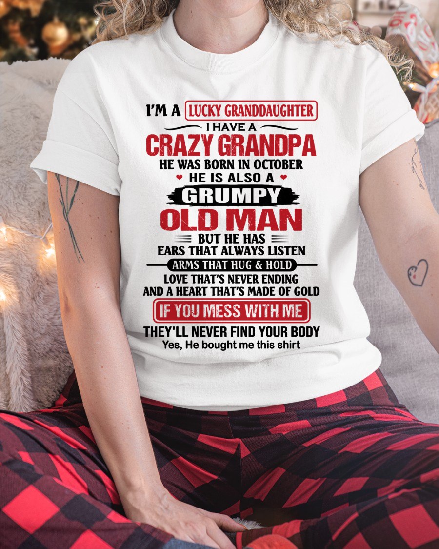 OCTOBER - LUCKY GRANDDAUGHTER HAVE A GRANDPA From GRANDPA - TRACY10 (SKU2607-04-10)