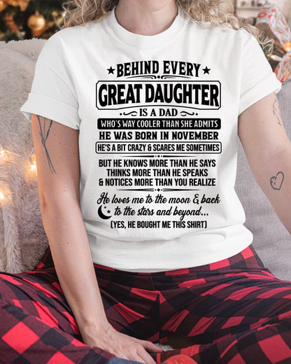 NOVEMBER - DAD COOLER THAN DAUGHTER ADMITS To DAUGHTER From DAD - TRACY11 (SKU2606-137-11)