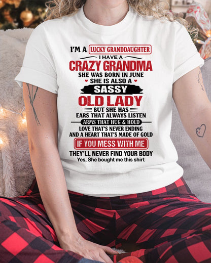 JUNE - LUCKY GRANDDAUGHTER HAVE A GRANDMA From GRANDMA - TRACY06 (SKU2608-146-06)