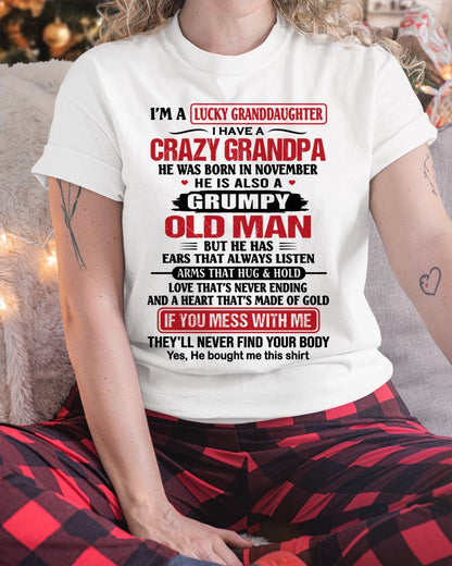NOVEMBER - LUCKY GRANDDAUGHTER HAVE A GRANDPA From GRANDPA - TRACY11 (SKU2607-04-11)