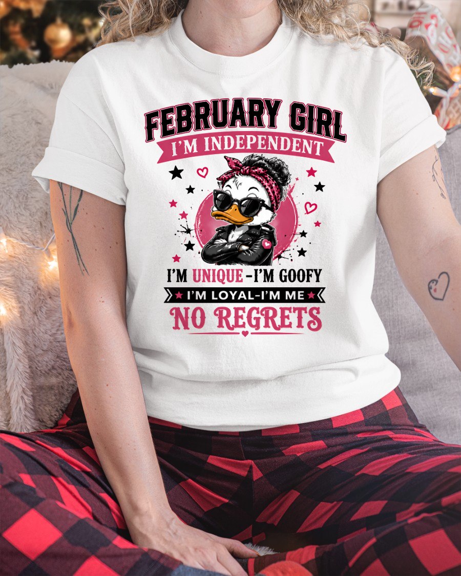 FEBRUARY - I'M UNIQUE GOOFY LOYAL T-shirt For WOMAN - TRACY02 (SKU2608-421-02)