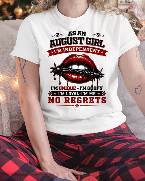 AUGUST - I'M UNIQUE GOOFY LOYAL For WOMAN T-Shirt - TRACY08 (SKU2608-478-08)