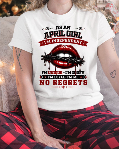 APRIL - I'M UNIQUE GOOFY LOYAL For WOMAN T-Shirt - TRACY04 (SKU2608-478-04)