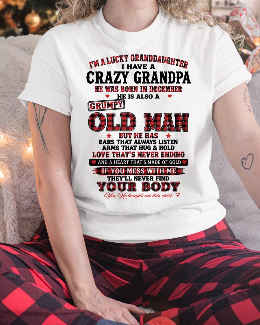 DECEMBER - LUCKY GRANDDAUGHTER HAVE A GRANDPA From GRANDPA - TRACY12 (SKU2609-30-12)