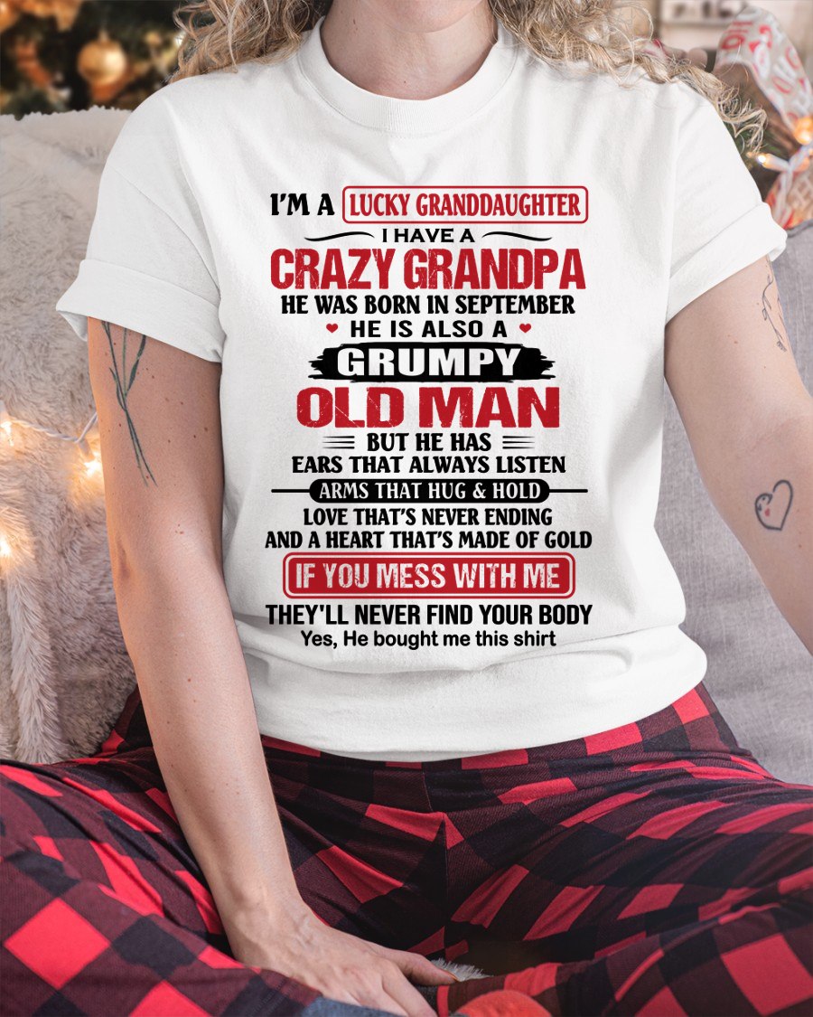 SEPTEMBER - LUCKY GRANDDAUGHTER HAVE A GRANDPA From GRANDPA - TRACY09 (SKU2607-04-09)