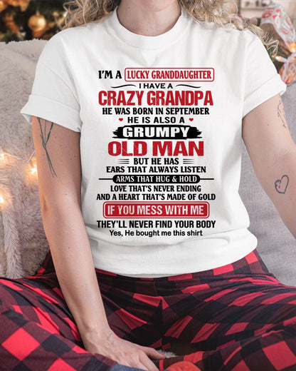 SEPTEMBER - LUCKY GRANDDAUGHTER HAVE A GRANDPA From GRANDPA - TRACY09 (SKU2607-04-09)
