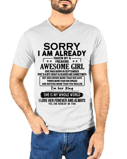 September - Awesome Girl born in September - Special gift for your boyfriend - From Wife tracy09 (SKU.AT16)