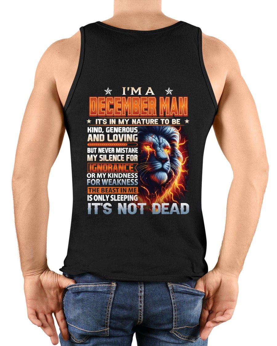 DECEMBER - IT'S NOT DEAD born in December T-Shirt For MAN - TRACY12 (SKU2602-115-12)