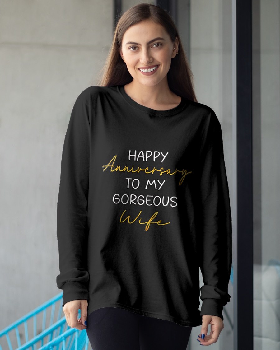 Happy Anniversary to My Gorgeous Wife Couples Idea T-Shirt For WOMAN - TRACY00 (SKU-TRAN-130505)